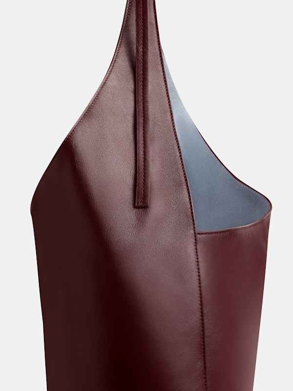 Medium Vittoria Tote Bag - Burgundy Leather