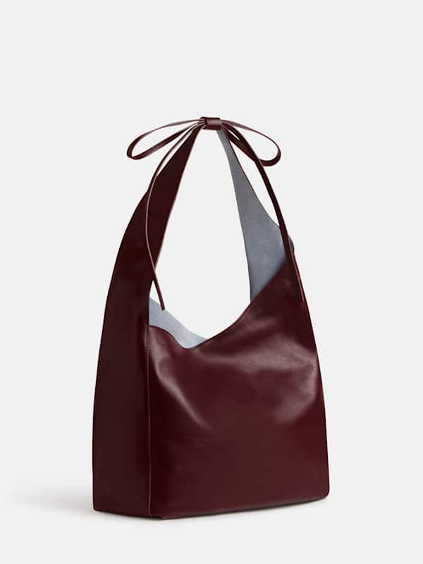 Medium Vittoria Tote Bag - Burgundy Leather