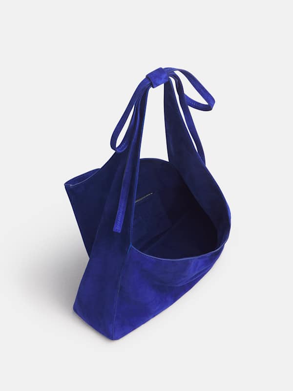 Medium Vittoria Tote Bag - Cobalt Suede