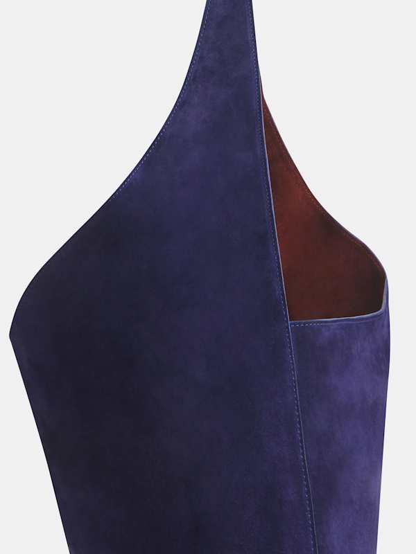 Medium Vittoria Tote Bag - Midnight Suede