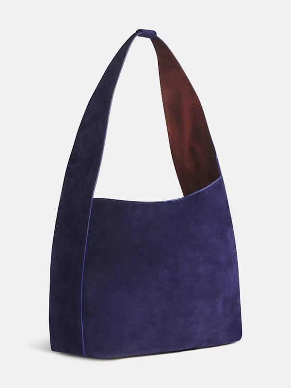 Medium Vittoria Tote Bag - Midnight Suede