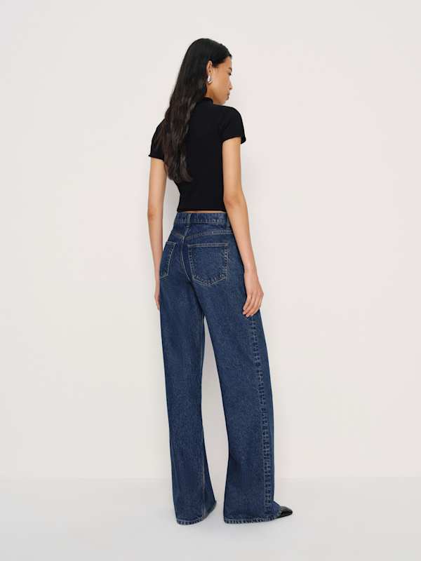 Cary Low Rise Slouchy Wide Leg Jeans - Cleary