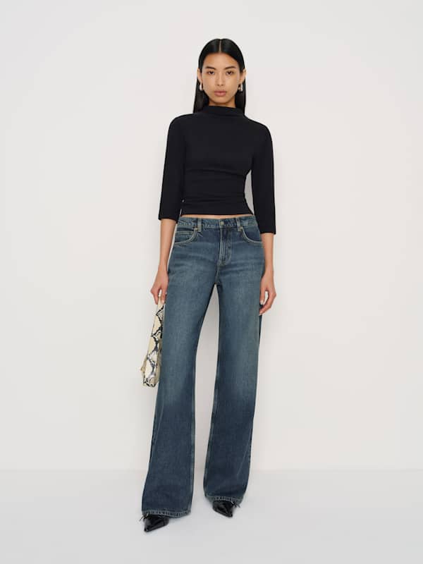 Cary Low Rise Slouchy Wide Leg Jeans - Derg