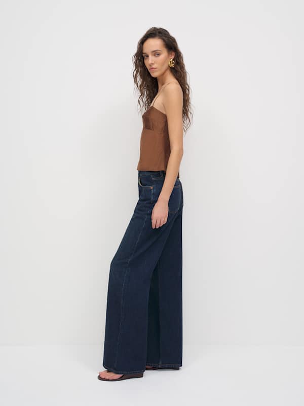 Cary Low Rise Slouchy Wide Leg Jeans - George