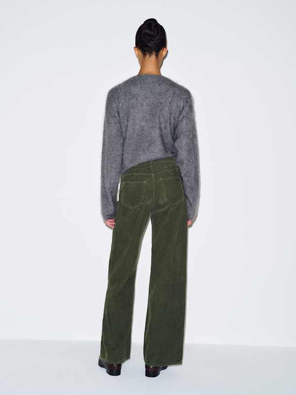 Cary Low Rise Slouchy Wide Leg Jeans - Mosswood Corduroy
