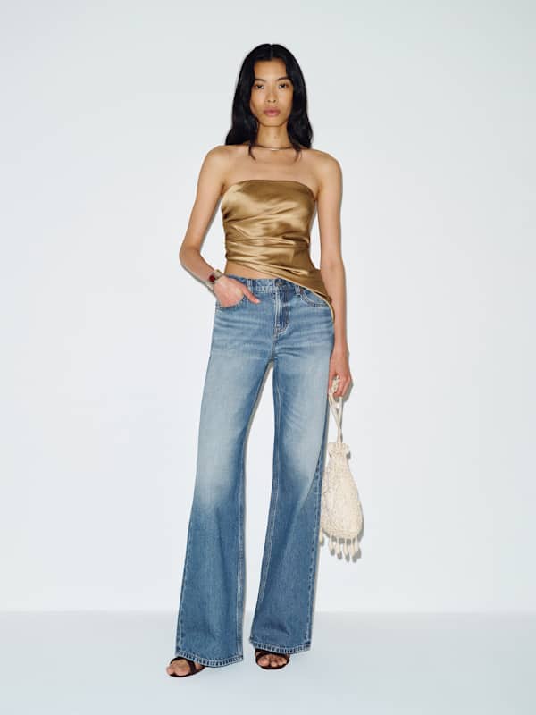Cary Low Rise Slouchy Wide Leg Jeans - Reef