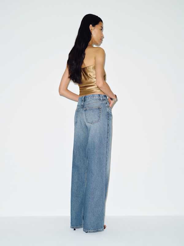Cary Low Rise Slouchy Wide Leg Jeans - Reef