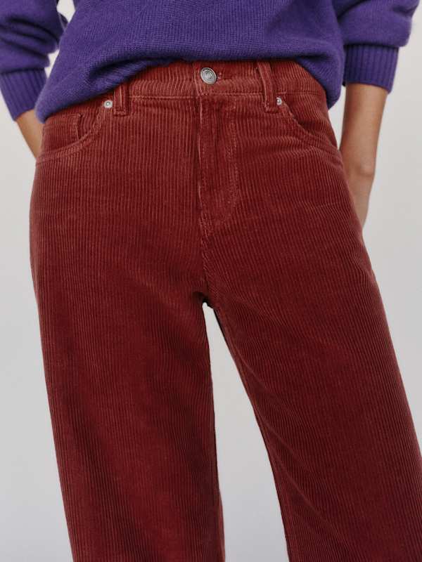 Cary Low Rise Slouchy Wide Leg Jeans - Reserve Corduroy