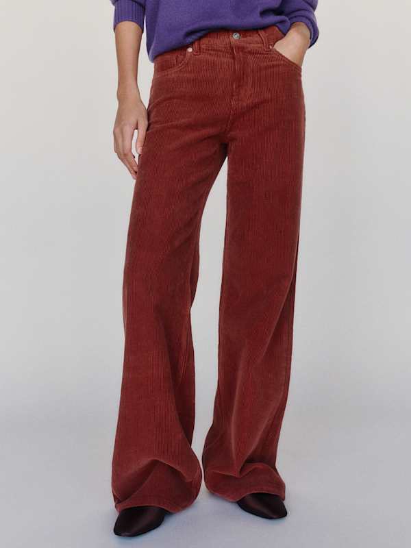 Cary Low Rise Slouchy Wide Leg Jeans - Reserve Corduroy
