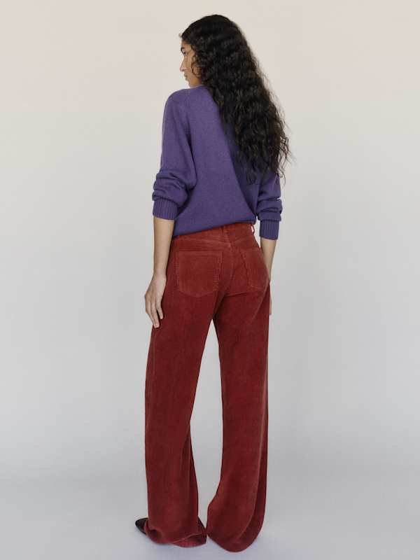 Cary Low Rise Slouchy Wide Leg Jeans - Reserve Corduroy