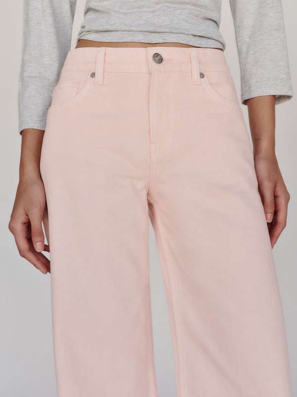 Cary Low Rise Slouchy Wide Leg Jeans - Roseate