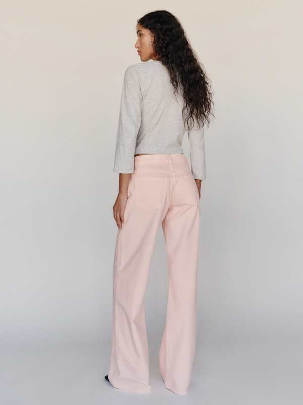 Cary Low Rise Slouchy Wide Leg Jeans - Roseate