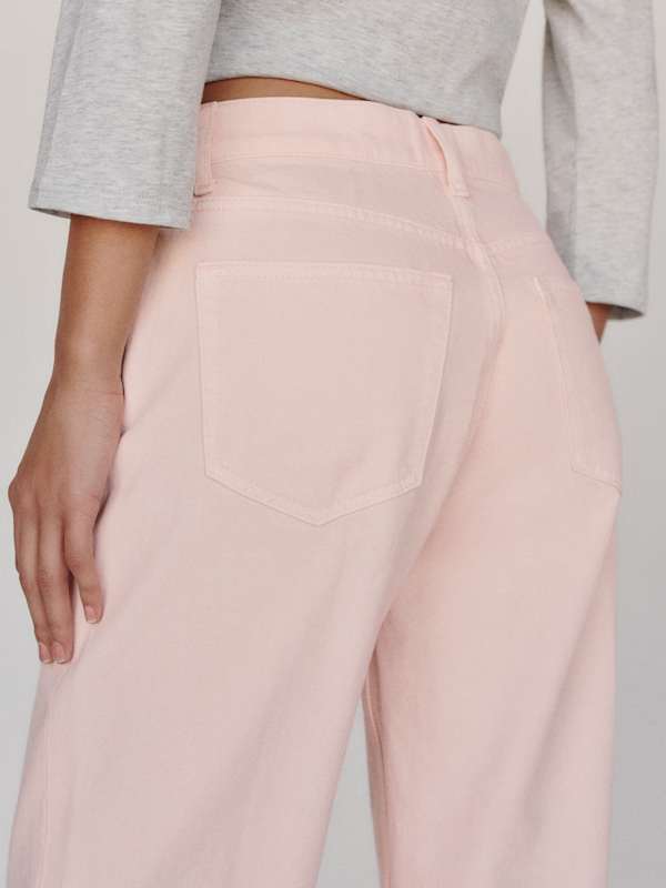 Cary Low Rise Slouchy Wide Leg Jeans - Roseate