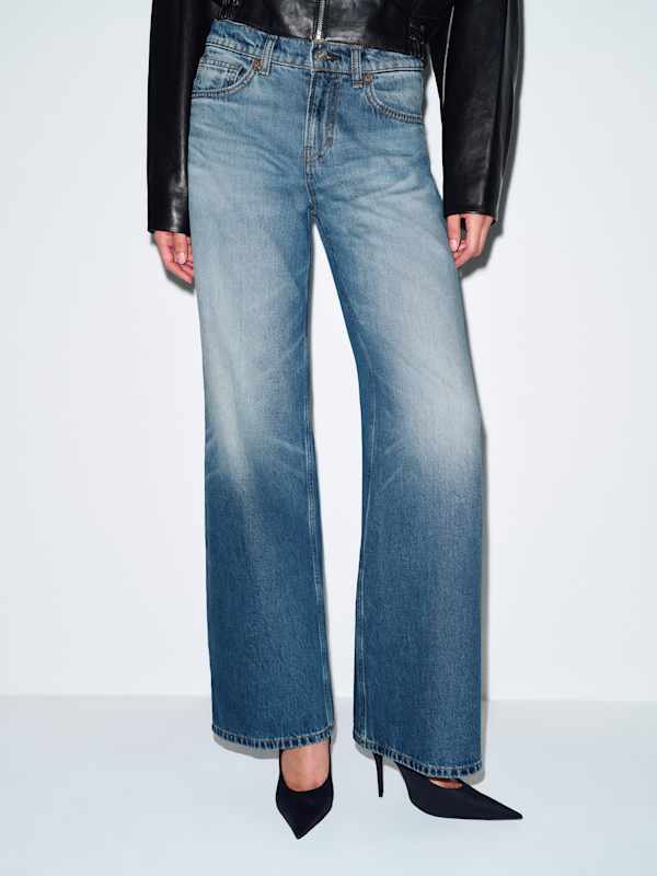 Cary Low Rise Slouchy Wide Leg Jeans - Salerno