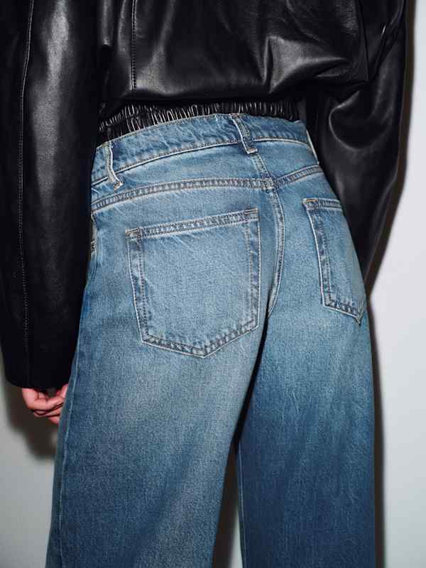 Cary Low Rise Slouchy Wide Leg Jeans - Salerno