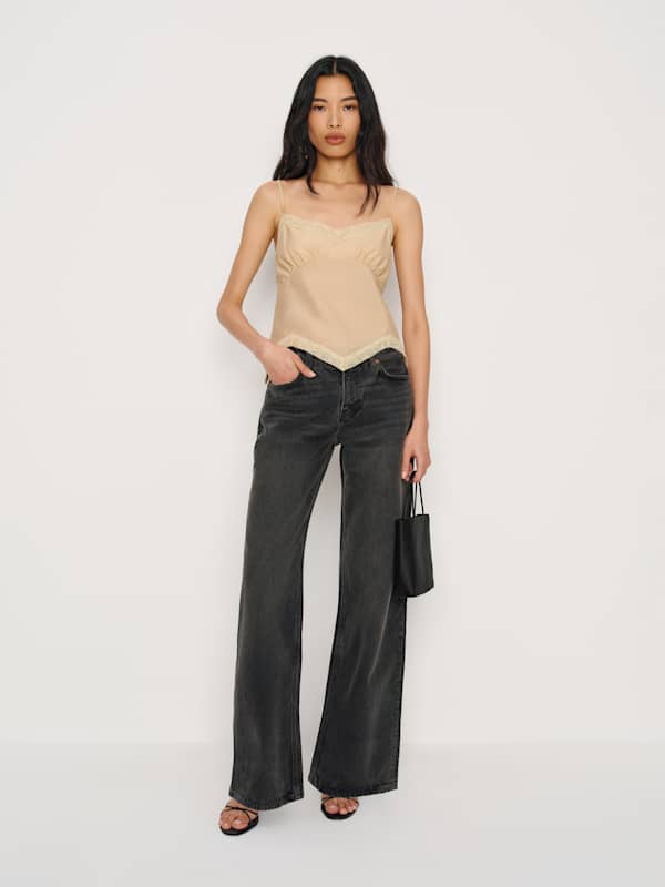 Cary Low Rise Slouchy Wide Leg Jeans - Summit