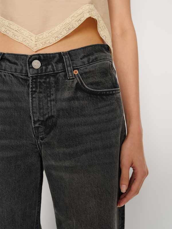 Cary Low Rise Slouchy Wide Leg Jeans - Summit