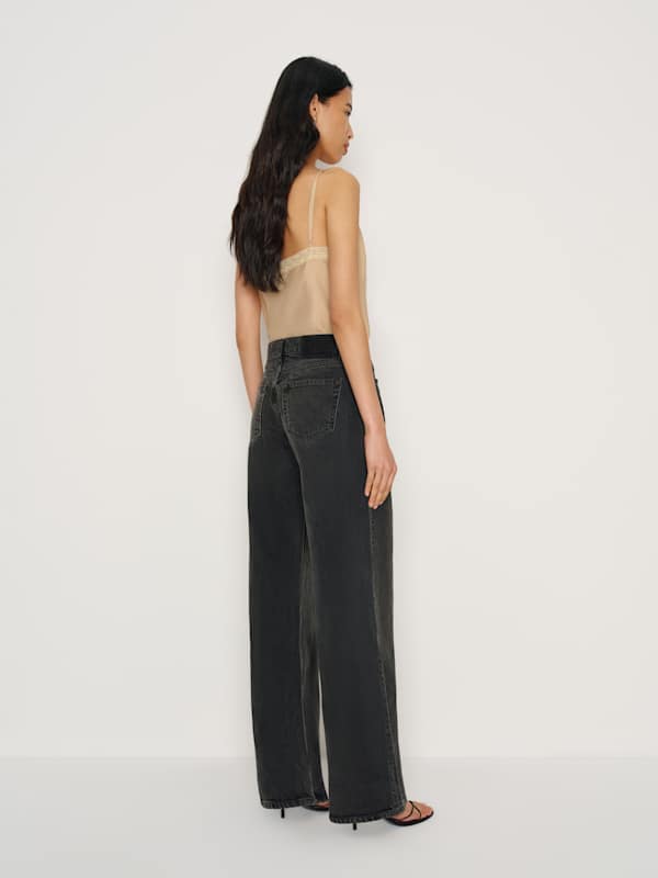 Cary Low Rise Slouchy Wide Leg Jeans - Summit