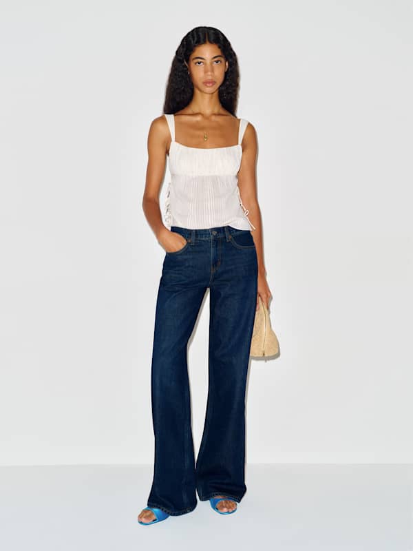 Cary Low Rise Slouchy Wide Leg Jeans - Titan