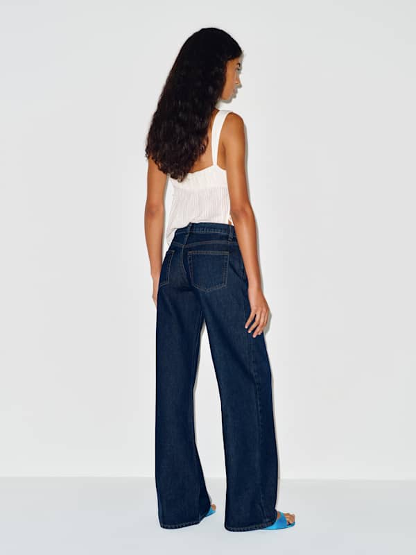 Cary Low Rise Slouchy Wide Leg Jeans - Titan