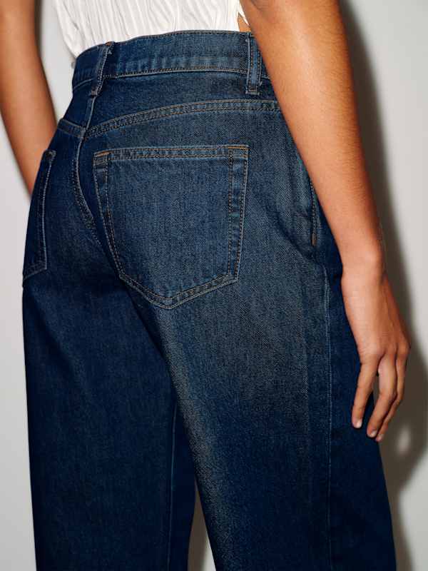 Cary Low Rise Slouchy Wide Leg Jeans - Titan