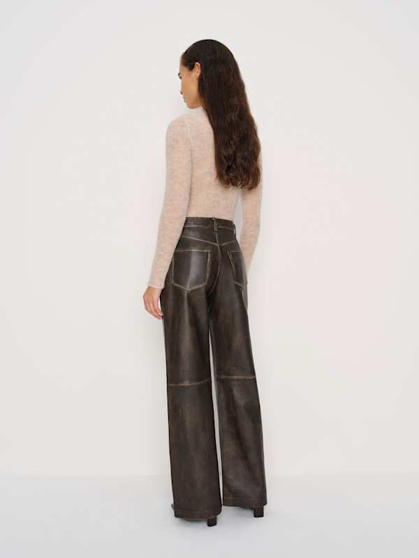 Veda Kennedy Wide Leg Leather Pant - Pit Stop