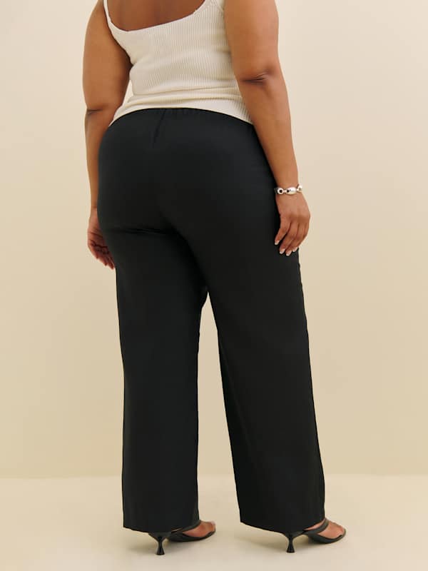 Olina Linen Pant Es - Black