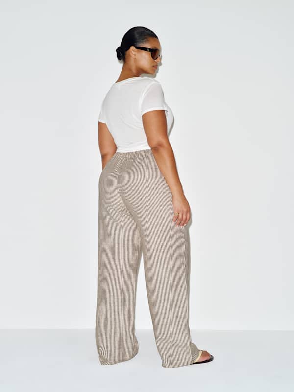 Olina Linen Pant Es - Vivienne Stripe