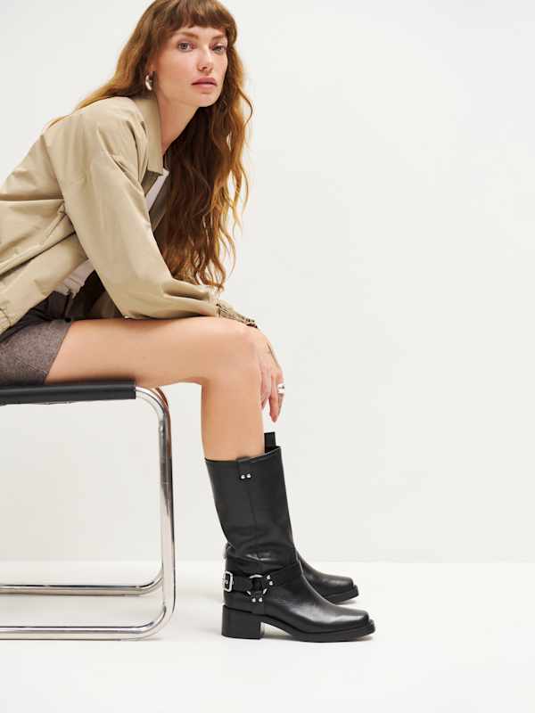 Francesca Moto Boot - Black