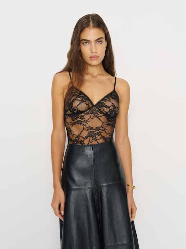 Rana Knit Bodysuit - Black Lace