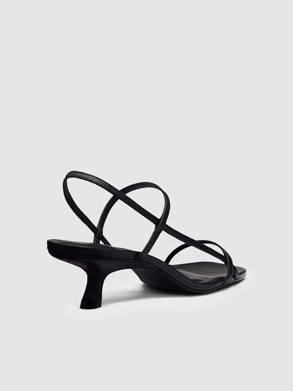 Serenity Bare Sandal - Black Leather