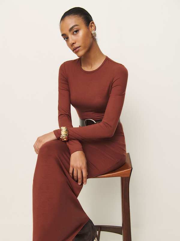 Tommie Knit Dress - Fig Jam