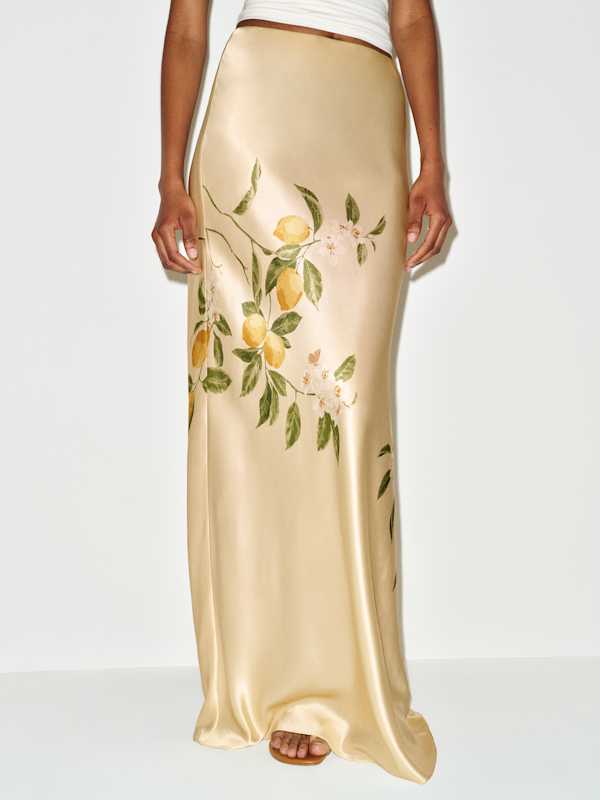 Bella Silk Skirt - Amalfi Placement