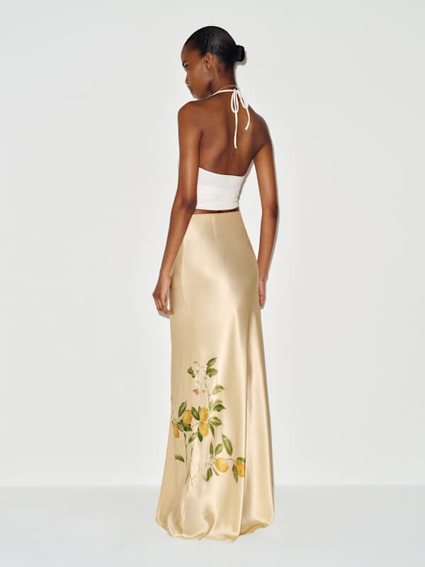 Bella Silk Skirt - Amalfi Placement