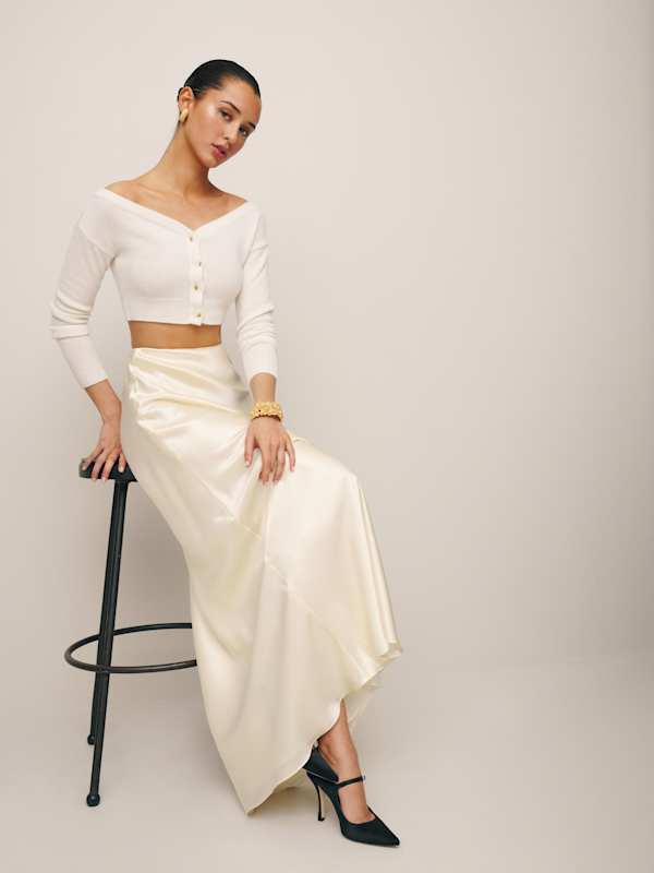 Bella Silk Skirt - Fior Di Latte