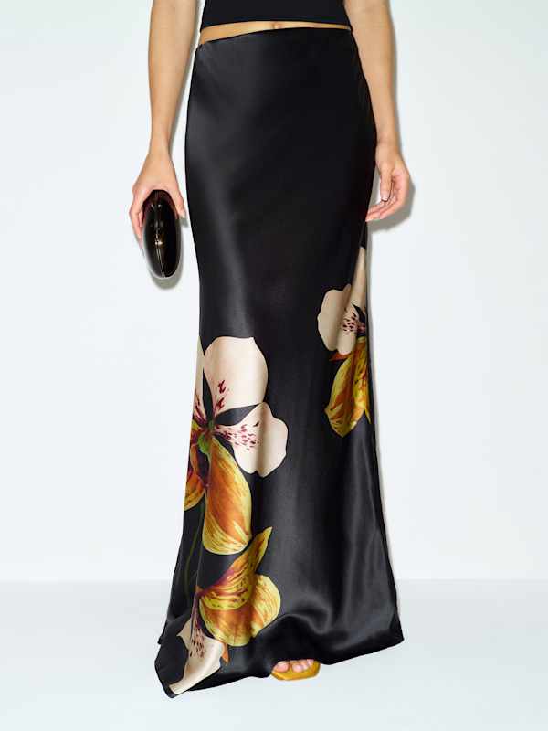 Bella Silk Skirt - Painted Orchid Placement