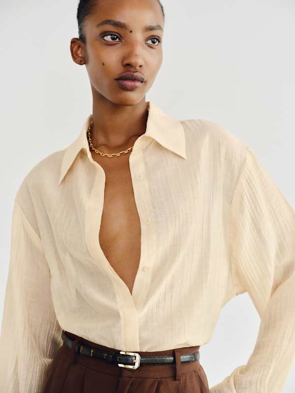 Andy Oversized Shirt - Champagne