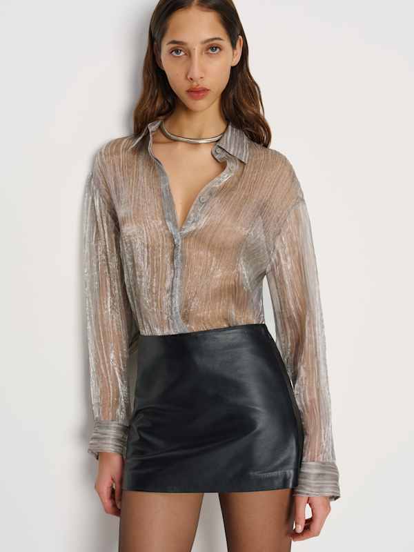 Andy Oversized Shirt - Silver