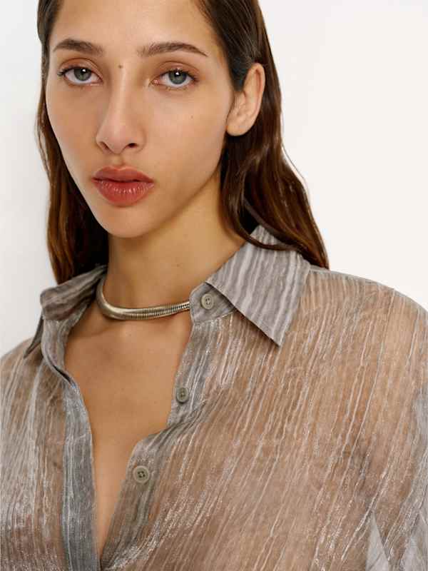 Andy Oversized Shirt - Silver