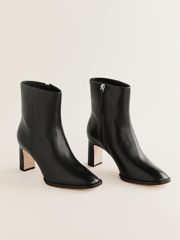 Gillian Ankle Boot - Black Leather