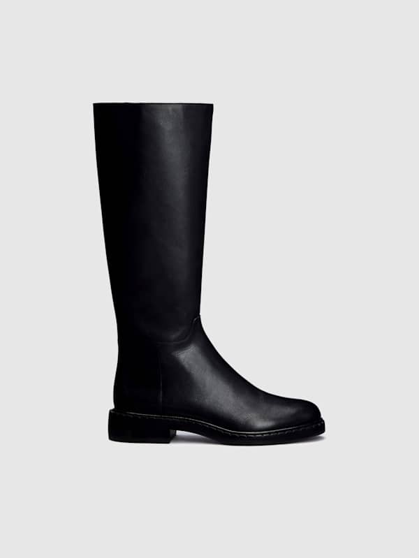 Nancy Knee Boot - Black Leather
