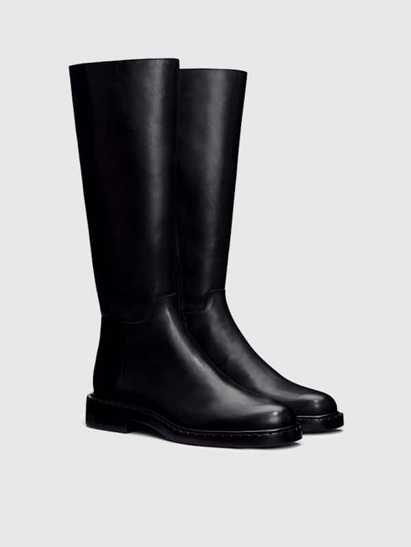 Nancy Knee Boot - Black Leather