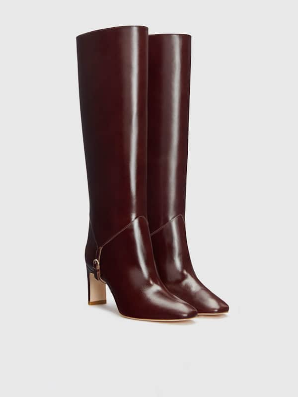 Gaelle Knee Boot - Ruby
