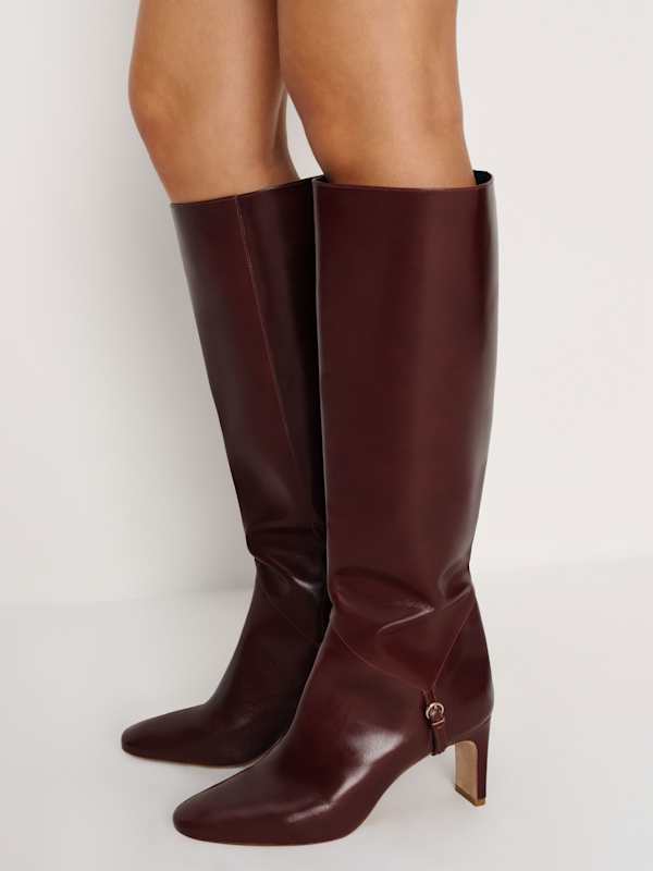 Gaelle Knee Boot - Ruby