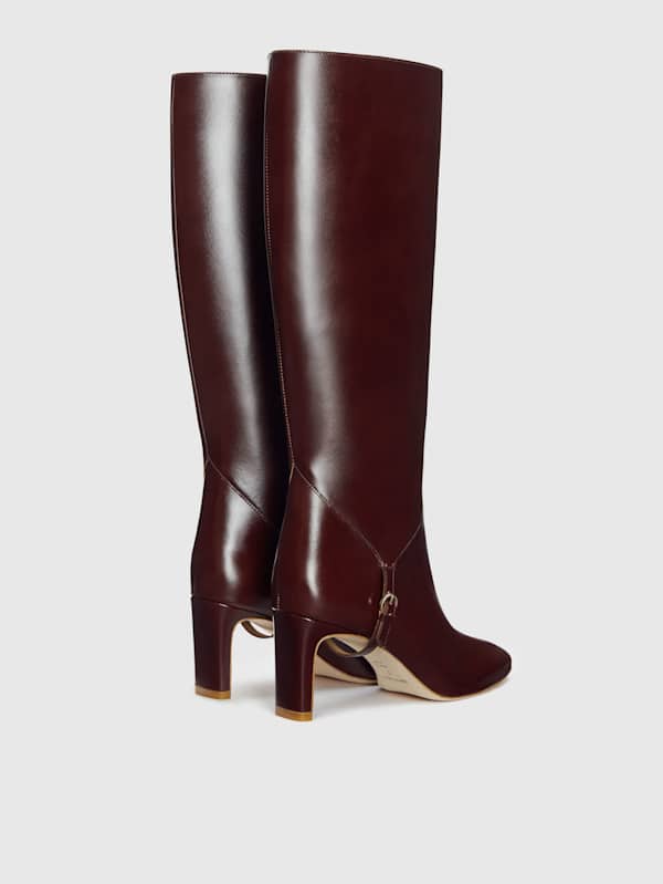 Gaelle Knee Boot - Ruby