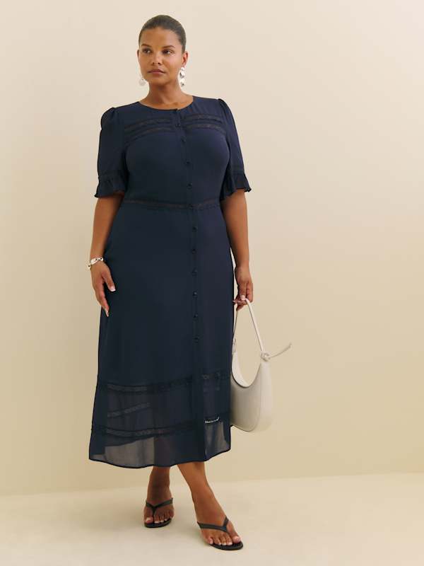 Woodson Dress Es - Navy