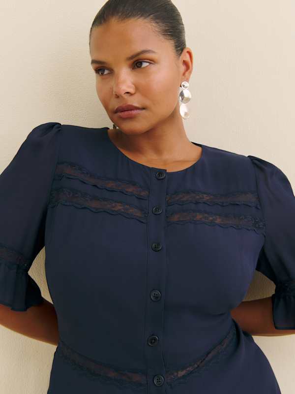 Woodson Dress Es - Navy