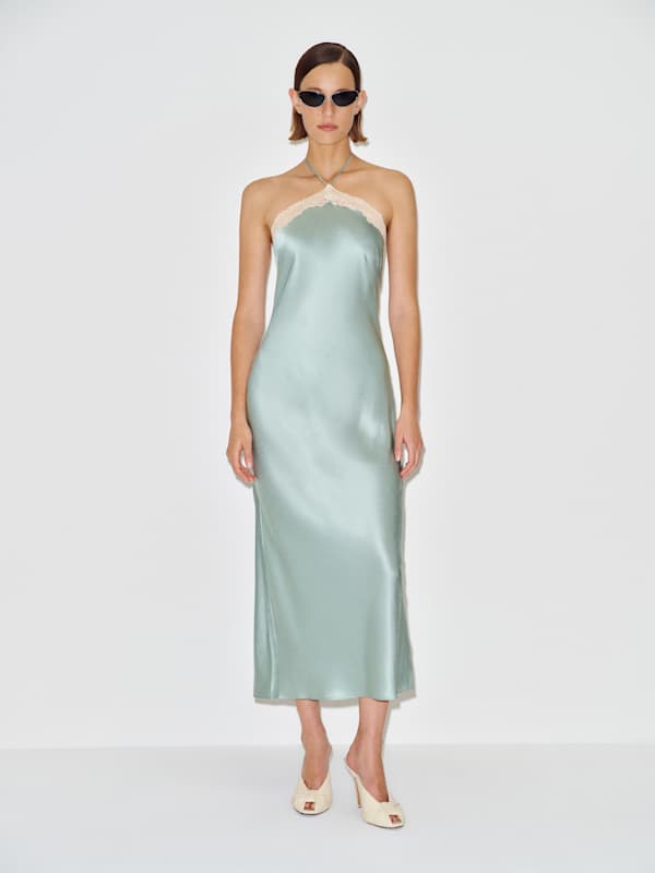 Aara Silk Dress - Aquamarine