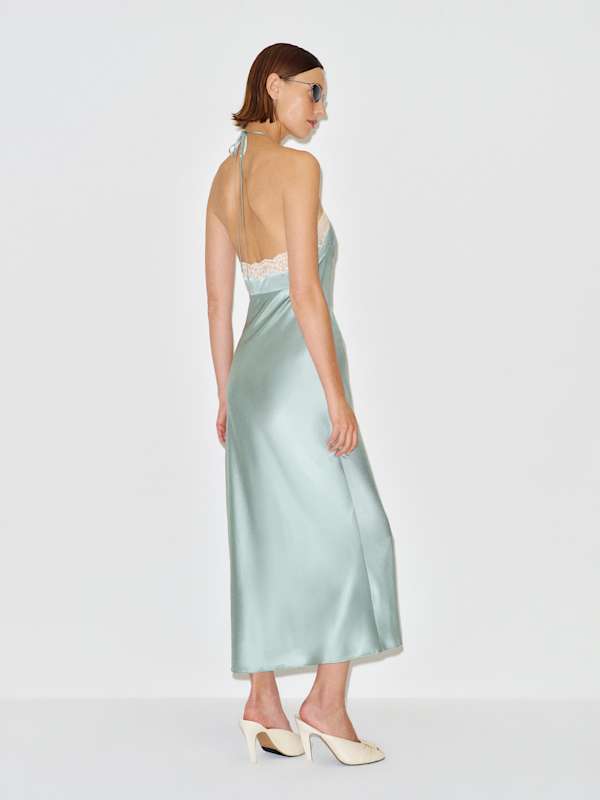 Aara Silk Dress - Aquamarine