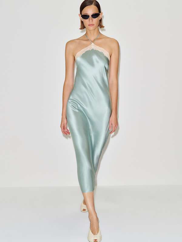 Aara Silk Dress - Aquamarine